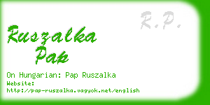 ruszalka pap business card